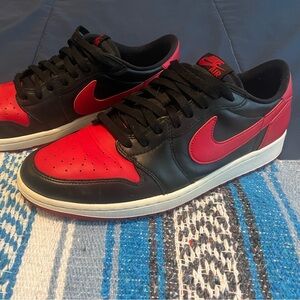 Air Jordan 1 Low Bred OG Size 12.5 Black Red